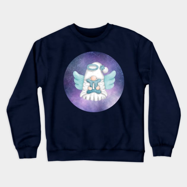 Angel Astro Gnomes Gemini Crewneck Sweatshirt by PurpleSpiritZone